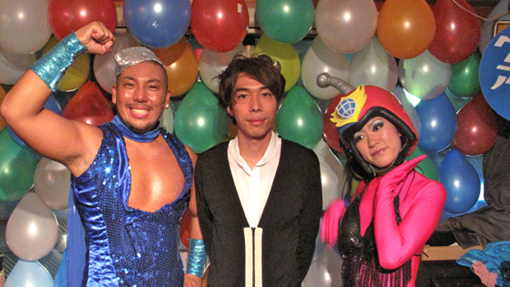 Takeki with Superheroes